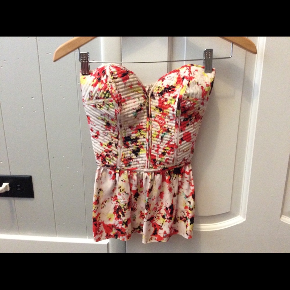Parker Penelope Silk Bustier Small NWOT